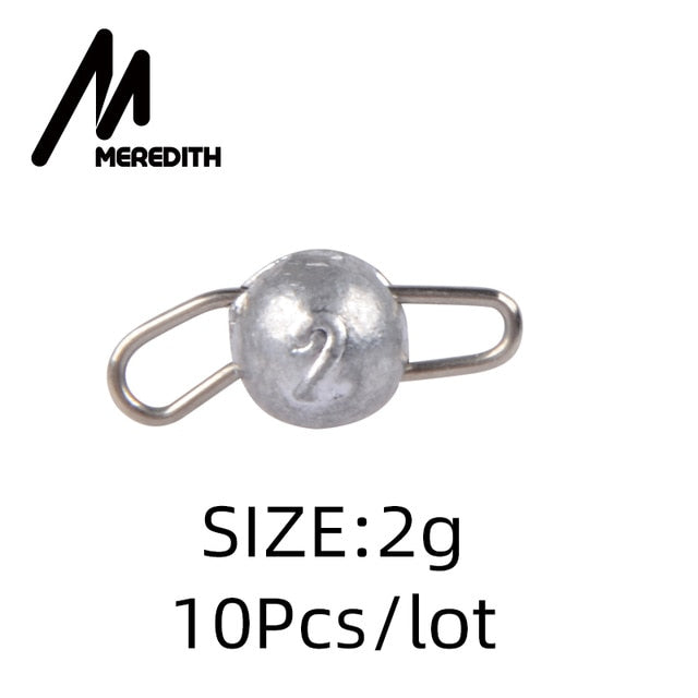 MEREDITH 10 Pcs/lot Fishing Cheburashka Lead Sinker Fishing Accesories Jig Head Lead Bullet Weights Soft Lure Texas Group 2g-18g