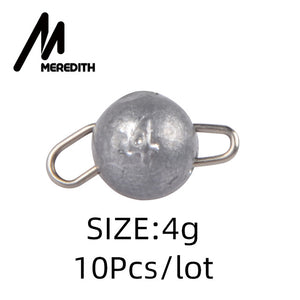 MEREDITH 10 Pcs/lot Fishing Cheburashka Lead Sinker Fishing Accesories Jig Head Lead Bullet Weights Soft Lure Texas Group 2g-18g
