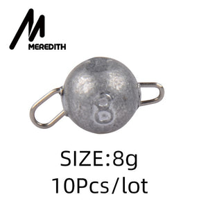 MEREDITH 10 Pcs/lot Fishing Cheburashka Lead Sinker Fishing Accesories Jig Head Lead Bullet Weights Soft Lure Texas Group 2g-18g