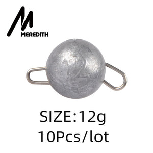 MEREDITH 10 Pcs/lot Fishing Cheburashka Lead Sinker Fishing Accesories Jig Head Lead Bullet Weights Soft Lure Texas Group 2g-18g