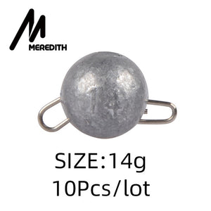 MEREDITH 10 Pcs/lot Fishing Cheburashka Lead Sinker Fishing Accesories Jig Head Lead Bullet Weights Soft Lure Texas Group 2g-18g