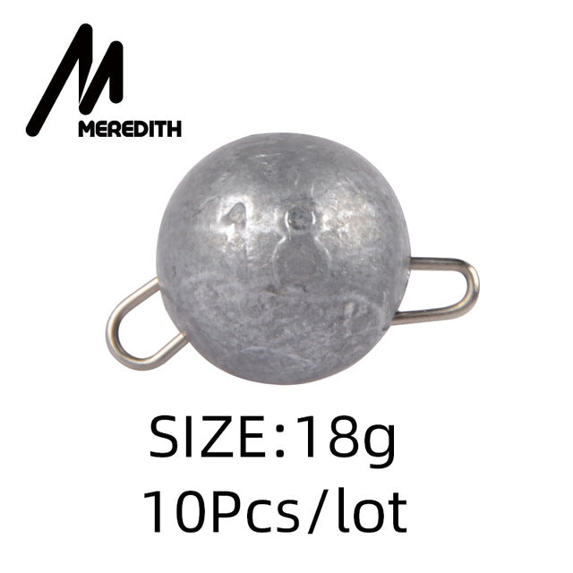 MEREDITH 10 Pcs/lot Fishing Cheburashka Lead Sinker Fishing Accesories Jig Head Lead Bullet Weights Soft Lure Texas Group 2g-18g