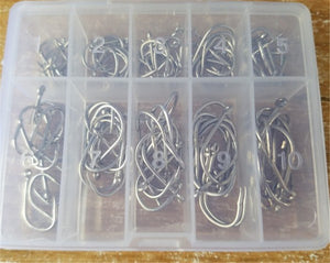 100Pcs/Box Fishing Hook Set crap 10 Mixed Sizes 3#-12# High Carbon Steel Carp Fishing Bait Sharpened Ultrapoint  fishhook tackle
