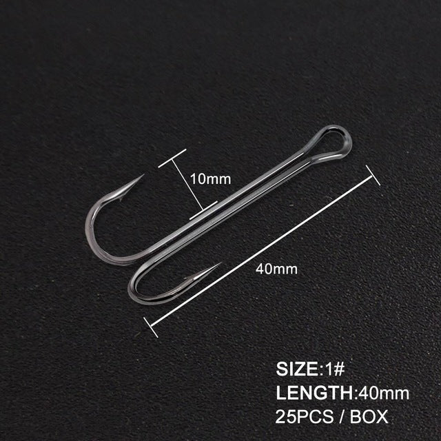 Hunthouse 2020 new fishing hooks Double Hook long high carbon steel fishing tackle different sizes equiped with soft lure