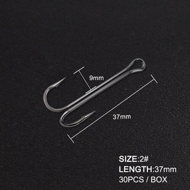 Hunthouse 2020 new fishing hooks Double Hook long high carbon steel fishing tackle different sizes equiped with soft lure