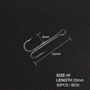 Hunthouse 2020 new fishing hooks Double Hook long high carbon steel fishing tackle different sizes equiped with soft lure