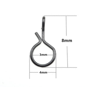 Rompin 100pcs/bag Fly Fishing Snap Quick change connect snap for Flies Hook & Lures Black Color High Carbon Steel Tackle
