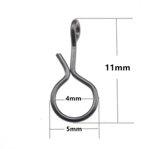 Rompin 100pcs/bag Fly Fishing Snap Quick change connect snap for Flies Hook & Lures Black Color High Carbon Steel Tackle